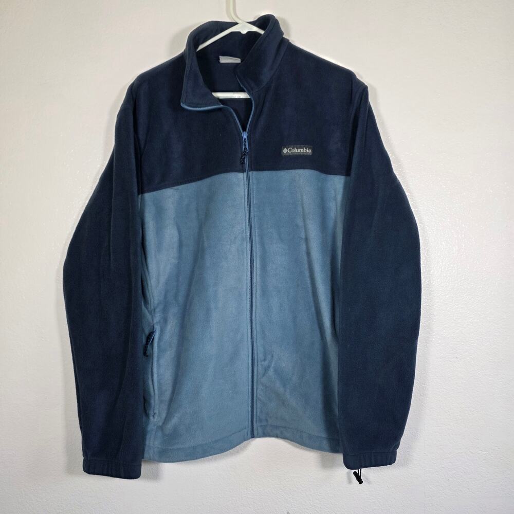 Columbia Steens Mountain Fleece Jacket Mens Blue Full Zip L
